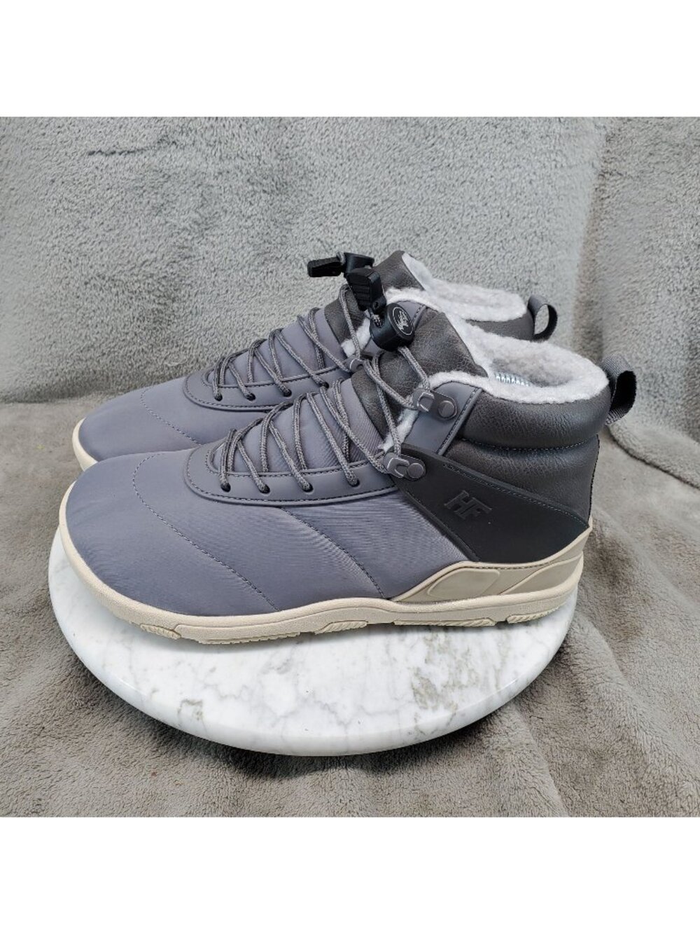 HF Shoes Womens Size 39 US 8 Azura Gray Winter Boots Fleece Lining